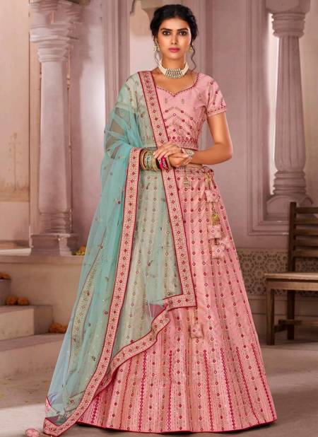 Light Pink Colour Prerana New Designer Ethnic Wear Exclusive Silk Lehenga Choli Collection 1217